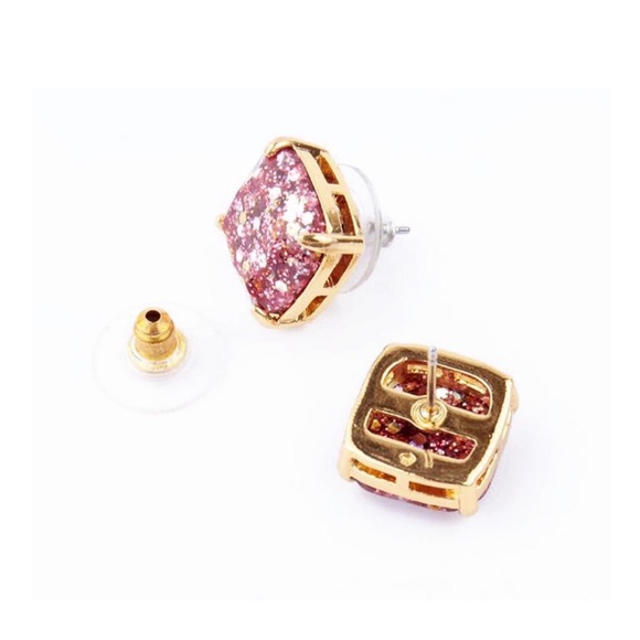 KATE SPADE • Pink Glitter & Glee Earrings - Picture 4 of 6